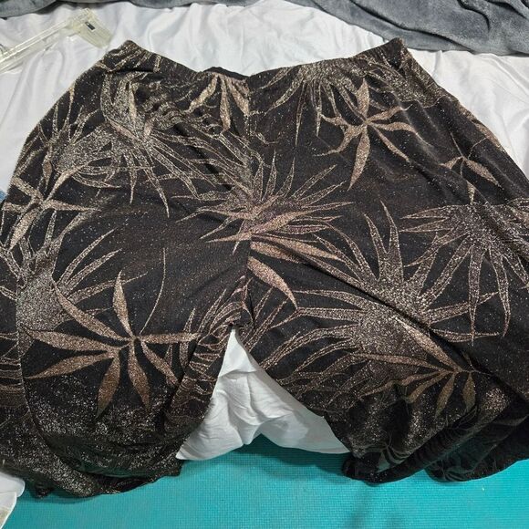 MSK Glitter-Print Palazzo Pants wide leg sz 3x - Picture 5 of 12